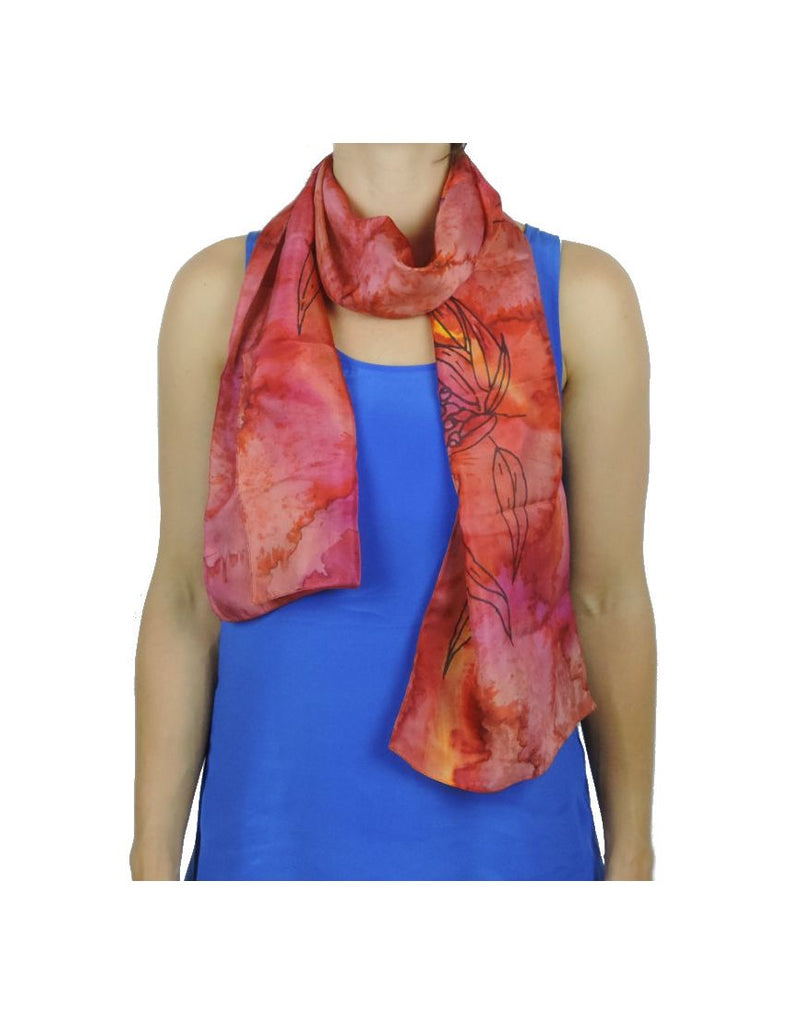 Long Gumleaves ScaBle Silk Scarf