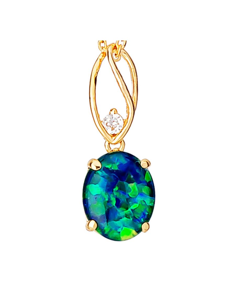 Gold Pendant Triplet 1109