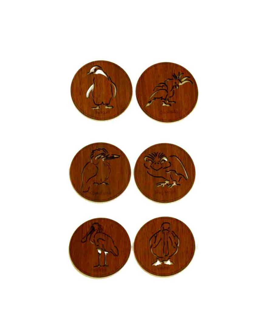 Coasters Birds Round
