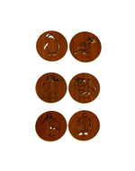 Coasters Birds Round
