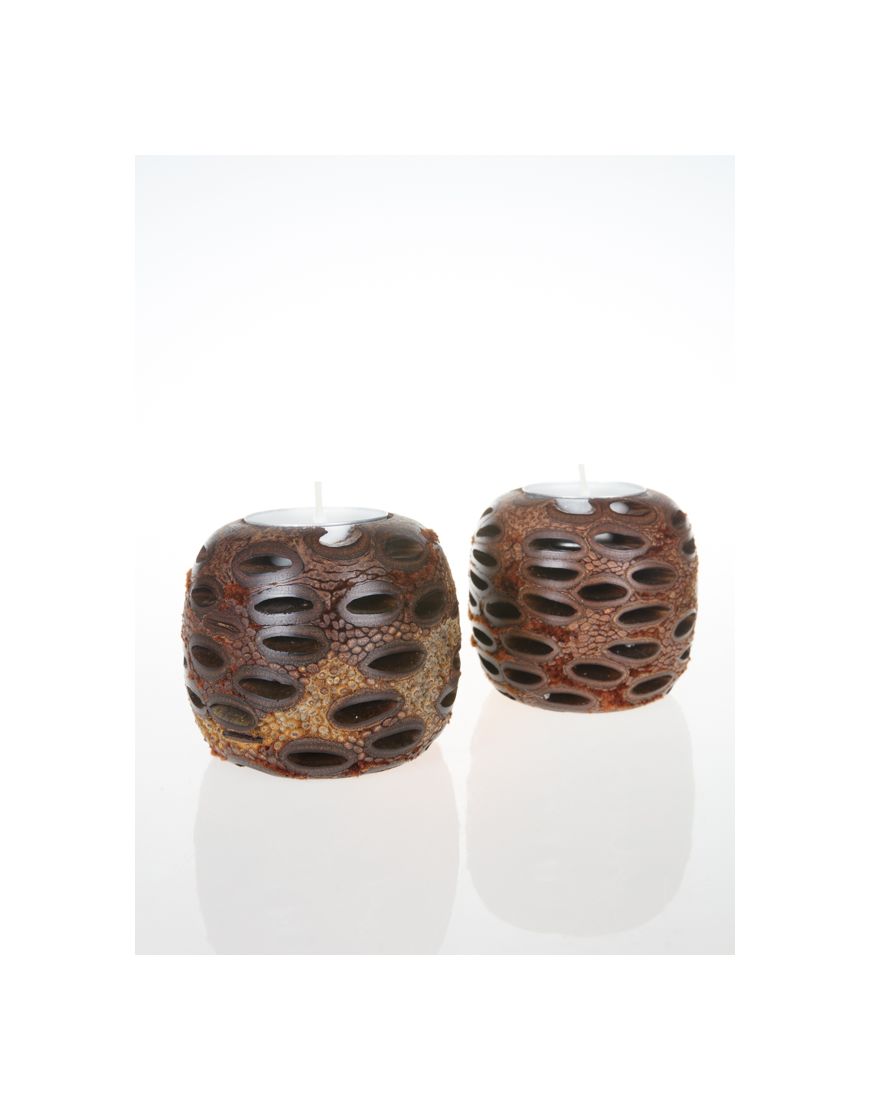 Tealights Ball Boxed Pair Banksia