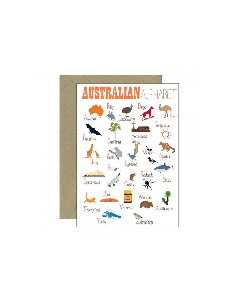 Card Australian Alphabet
