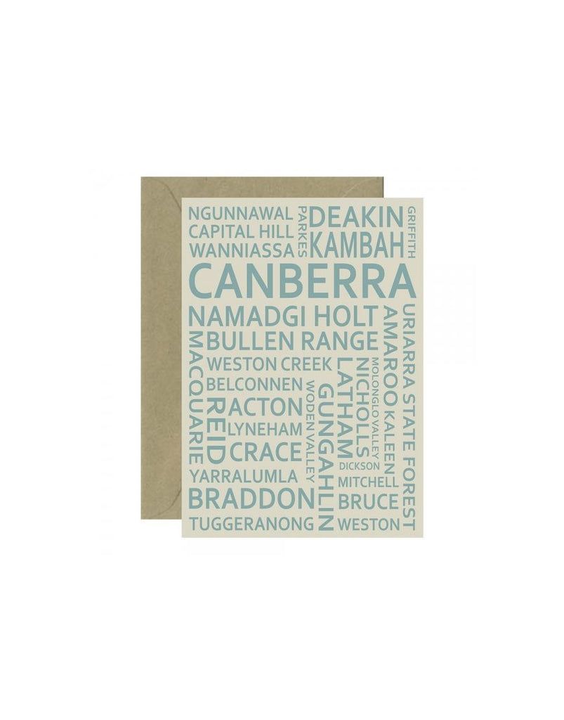 Card Canberra Text