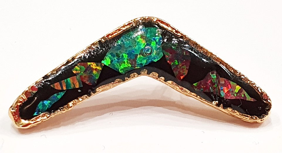 Clutch Pin Opal Boomerang